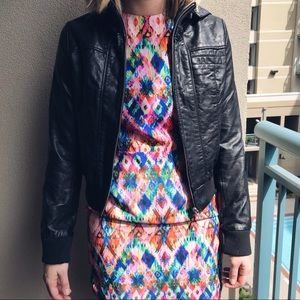 Sparkle and Fade Vegan Leather Jacket